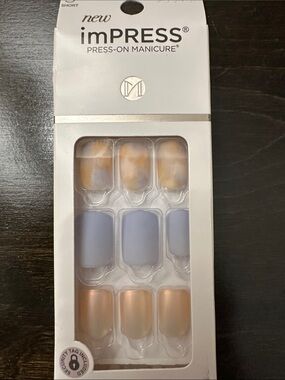 imPRESS Press-On Manicure Nails in Lavender and Peachy Gold Ombre